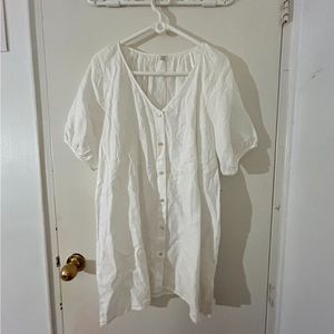 ARITZIA LINEN WHITE DRESS